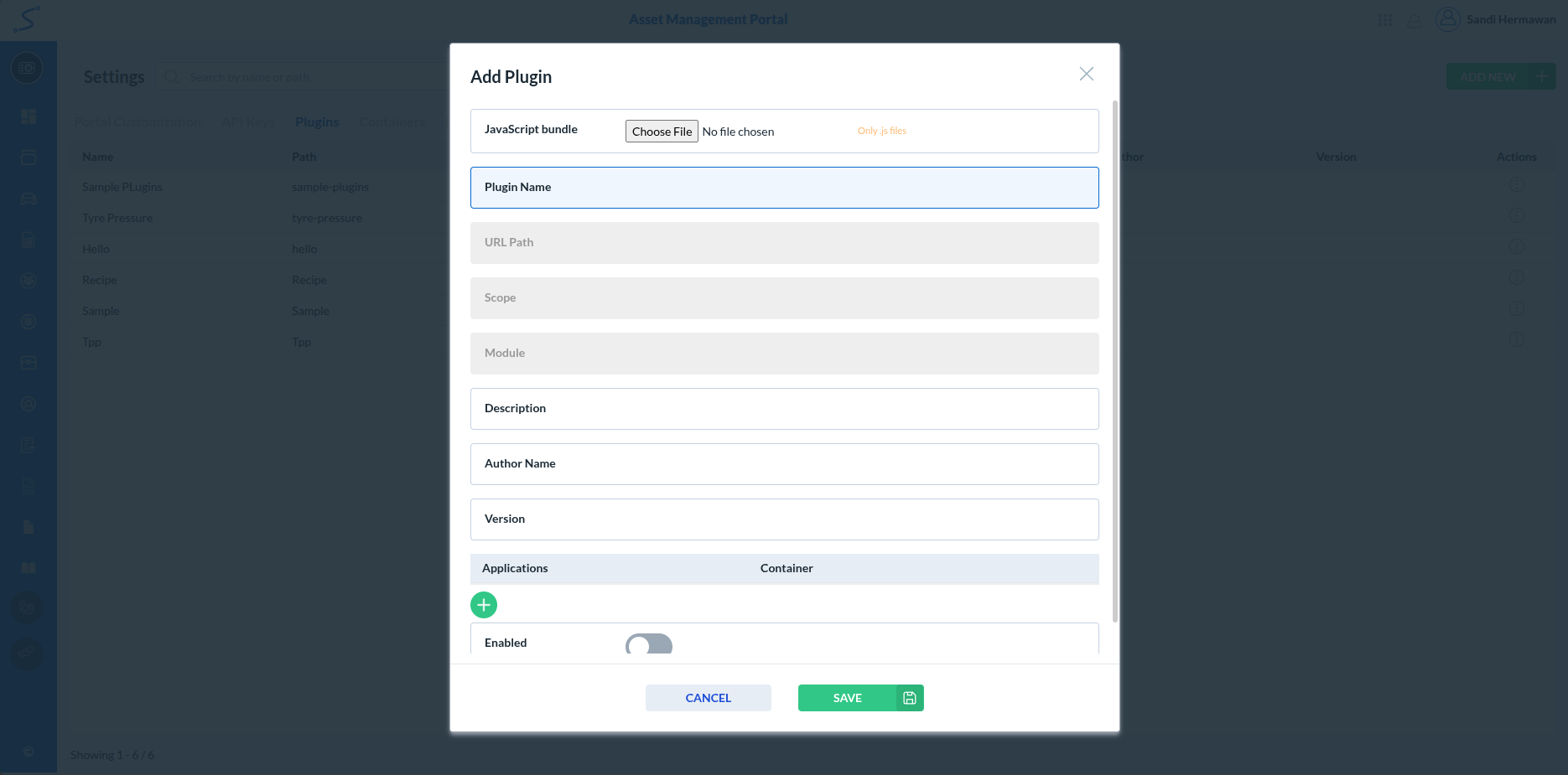 Add Plugin Form