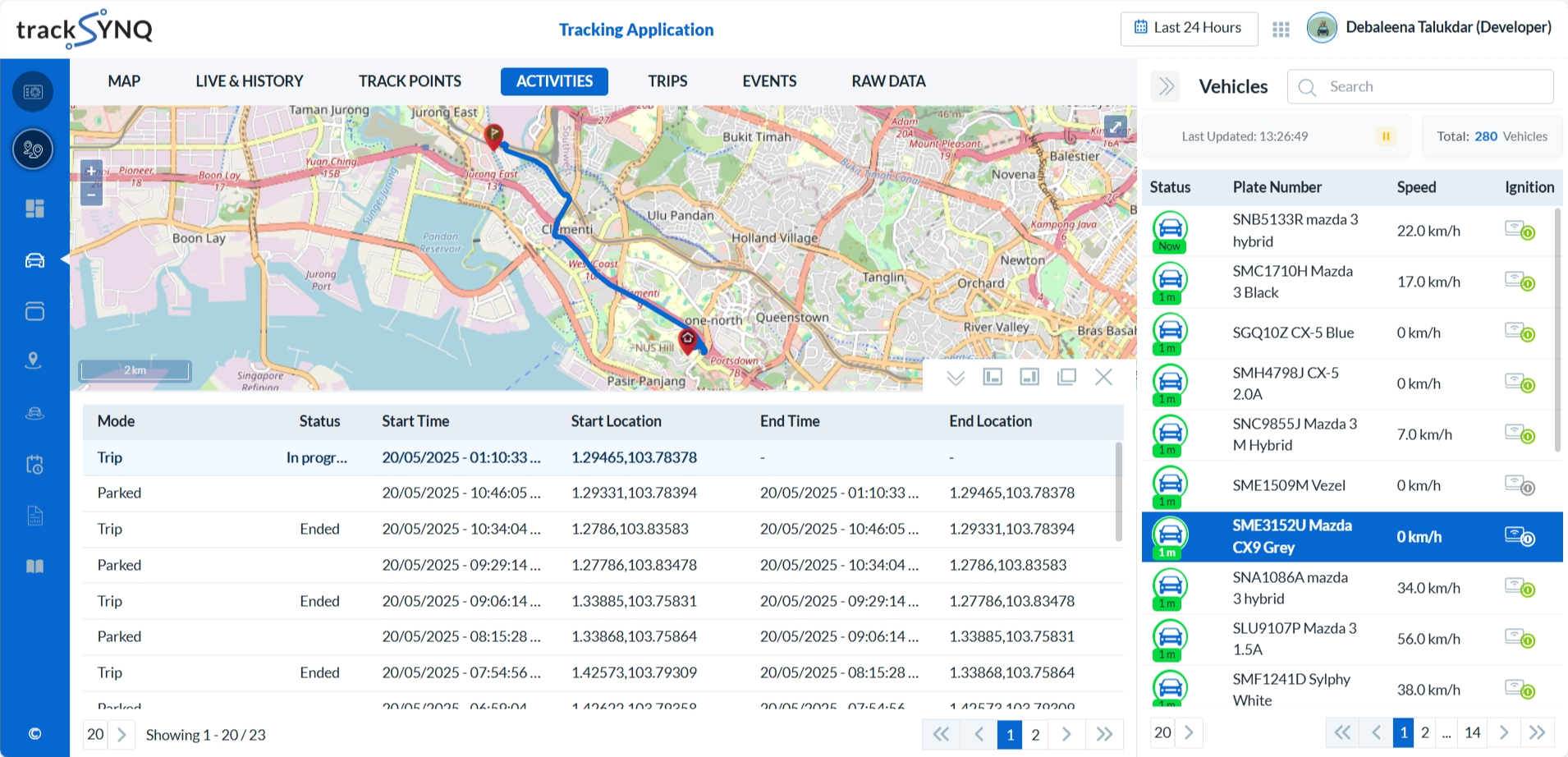 Tracking Vehicle Activities