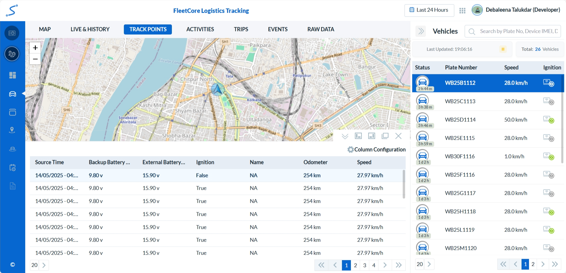 Tracking Track Points